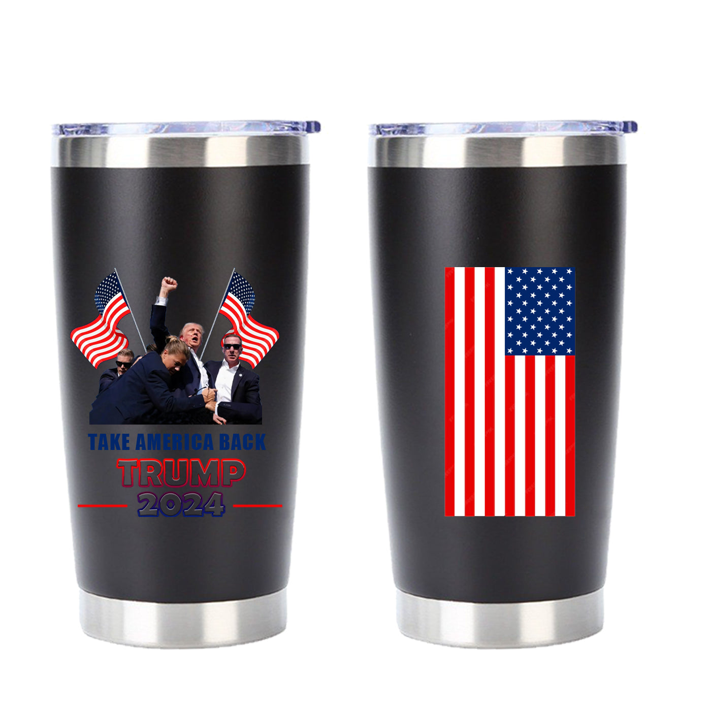 2024 Trump 20 Oz Vacuum Thermos Tumblers Wholesale Bulk 20oz Stainless Steel Double Wall Travel Coffee Mug With Lid