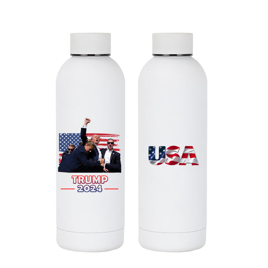 2024 Trump Small Mouth 304 stainless steel outdoor Gym water bottle 500ML sports cup rubber paint water bottles