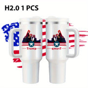 2024 Trump 40oz tumbler with handle double wall vacuum Tumbler Cup With Straw and Lid