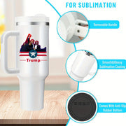 2024 Trump 40oz tumbler with handle double wall vacuum Tumbler Cup With Straw and Lid