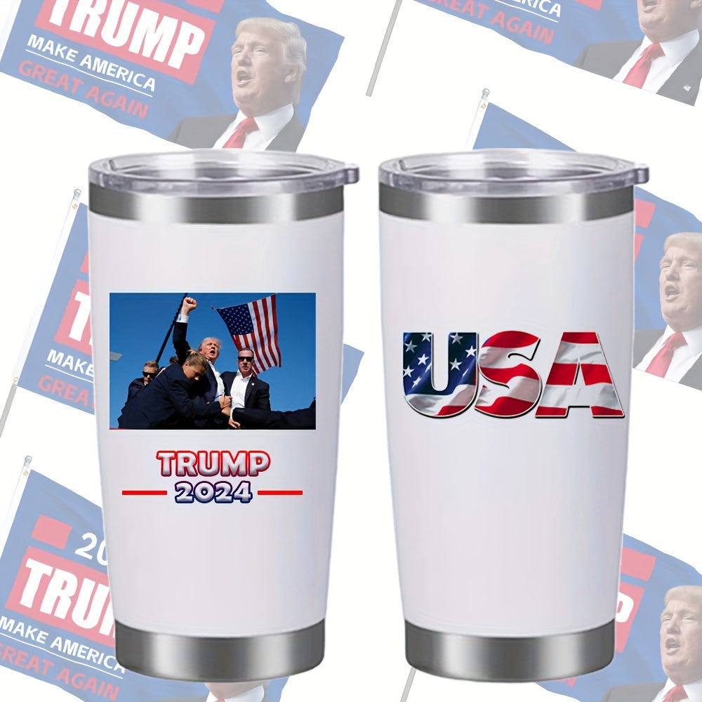 2024 Trump 20oz reusable water cup double walled stainless steel insulated vacuum coffee tumbler 20 oz travel mug