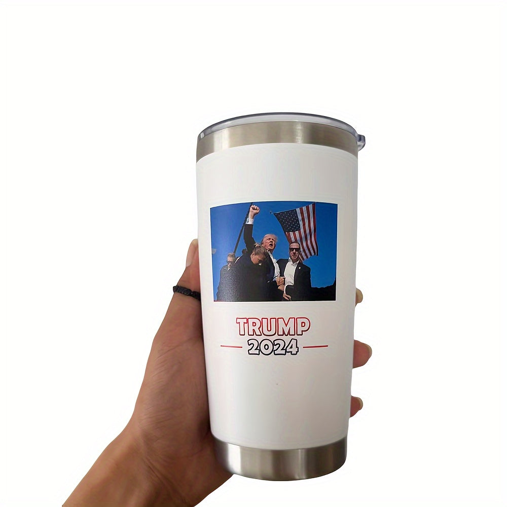 2024 Trump 20oz reusable water cup double walled stainless steel insulated vacuum coffee tumbler 20 oz travel mug