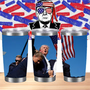 Trump 2024 20oz multi-colored metal hot cold drink beer cup stainless steel vacuum insulated tumbler coffee travel mug