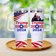 In Stock 2024 Trump Stainless Steel Vacuum Tumbler Wholesale Bulk 40oz Sublimation blank Tumbler 40oz Mug With Handle