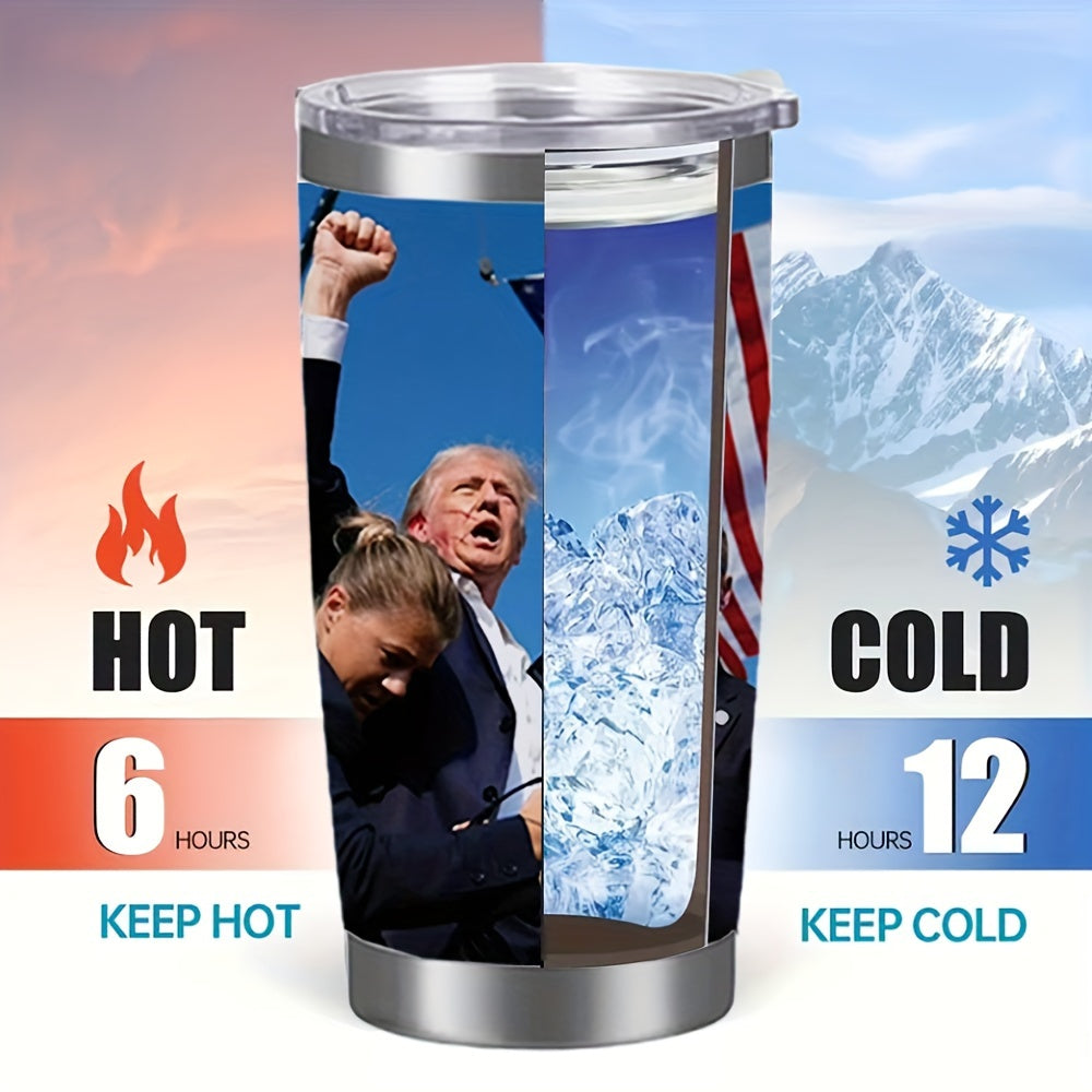 Trump 2024 20oz multi-colored metal hot cold drink beer cup stainless steel vacuum insulated tumbler coffee travel mug